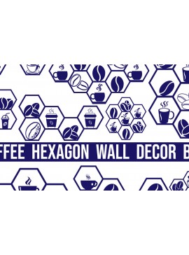 Σετ των 2 Intra απο ξύλο plywood 3mm-4mm πάχος - Πακέτο διακόσμησης τοίχου Coffee Hexagon Δίασταση 20x20 cm INTRAFABR-85364244