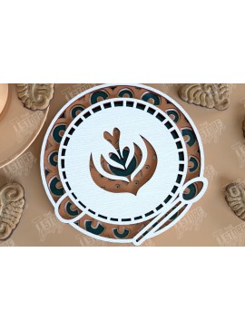 Intra απο ξύλο plywood 3mm-4mm πάχος - Καφέ Mandala | Πρότυπο 3D |  CNC Δίασταση 30x30 cm INTRAFABR-100852138