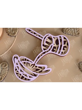 Intra απο ξύλο plywood 3mm-4mm πάχος - Καφέ Mandala | Πρότυπο 3D |  CNC Δίασταση 30x30 cm INTRAFABR-100852165