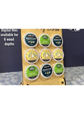 Σετ των 2 Intra απο ξύλο plywood 3mm-4mm πάχος - Αρχεία Coffee Pod, K-Pod Holder  Files Δίασταση 30x20 cm INTRAFABR-100441784