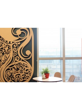 Σετ των 2 Intra απο ξύλο plywood 3mm-4mm πάχος - Coffee Shop Laser Cut Decor  Δίασταση 30x20 cm INTRAFABR-90644536