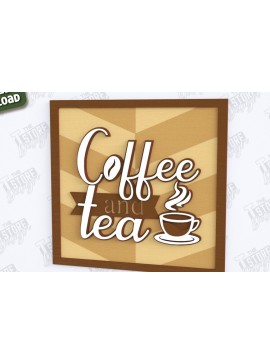 Σετ των 2 Intra απο ξύλο plywood 3mm-4mm πάχος - Coffee Sign Cut Laser | Καφενείο Δίασταση 30x20 cm INTRAFABR-123567218