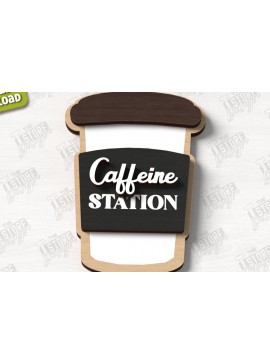 Σετ των 2 Intra απο ξύλο plywood 3mm-4mm πάχος - Coffee Sign Cut Laser | Καφενείο Δίασταση 30x20 cm INTRAFABR-123369500