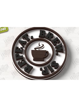 Σετ των 2 Intra απο ξύλο plywood 3mm-4mm πάχος - Coffee Sign Cut Laser | Καφενείο Δίασταση 30x20 cm INTRAFABR-123369503