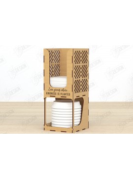 Σετ των 2 Intra απο ξύλο plywood 3mm-4mm πάχος - Σχάρα για σιρόπι καφέ | Desktop Organizer Δίασταση 20x20 cm INTRAFABR-119599122