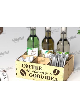 Intra απο ξύλο plywood 3mm-4mm πάχος - Σχέδιο κοπής με λέιζερ για σιρόπι καφέ Δίασταση 30x20 cm INTRAFABR-108771383