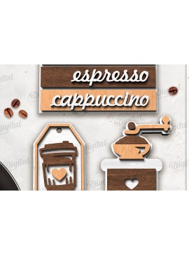 Σετ των 2 Intra απο ξύλο plywood 3mm-4mm πάχος - Σετ Διακόσμησης Δίσκων Καφέ Δίασταση 30x20 cm INTRAFABR-120976803