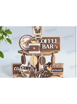 Intra απο ξύλο plywood 3mm-4mm πάχος - Πακέτο λέιζερ Decors δίσκου καφέ σε επίπεδα Δίασταση 30x20 cm INTRAFABR-121119130