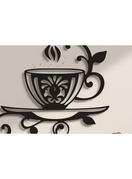 Σετ των 3 Intra απο ξύλο plywood 3mm-4mm πάχος - Διακόσμηση τοίχου καφέ Laser Cut Σχέδιο  Δίασταση 4x4 cm INTRAFABR-99542585