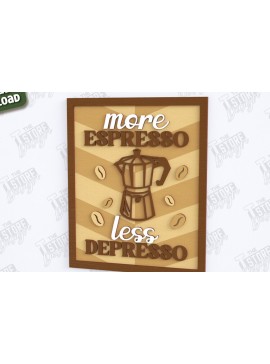 Σετ των 2 Intra απο ξύλο plywood 3mm-4mm πάχος - Coffee Wall Sign Laser Cut |Coffee House Δίασταση 30x20 cm INTRAFABR-123432703