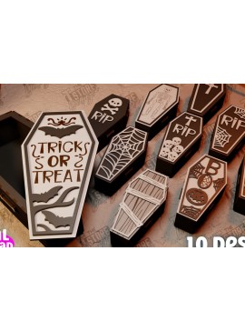 Σετ των 3 Intra απο ξύλο plywood 3mm-4mm πάχος - Πακέτο Κουτιά Κουφέτας | Κουτιά θεραπείας Δίασταση 15x15 cm INTRAFABR-104882108