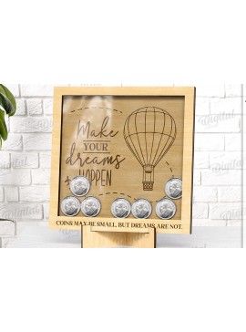 Intra απο ξύλο plywood 3mm-4mm πάχος - Θήκη νομισμάτων LaserCut. Ξύλινο Κουτιά Δίασταση 30x20 cm INTRAFABR-123566883