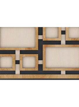 Σετ των 2 Intra απο ξύλο plywood 3mm-4mm πάχος - Κολάζ Πλαίσιο , Πρότυπα κοπής με λέιζερ Δίασταση 20x20 cm INTRAFABR-37058642