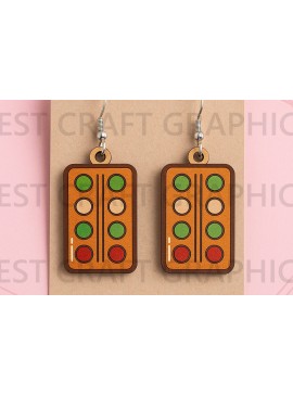 Σετ των 3 Intra απο ξύλο plywood 3mm-4mm πάχος - Σκουλαρίκια Color Palette – Art Class  Δίασταση 3x3 cm INTRAFABR-124956651