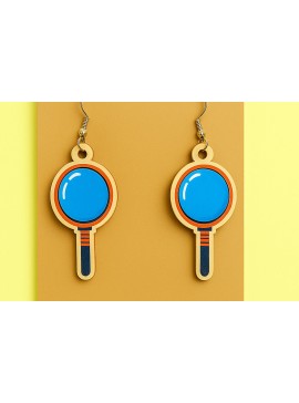 Σετ των 3 Intra απο ξύλο plywood 3mm-4mm πάχος - Έγχρωμα σκουλαρίκια Pencil Box  Δίασταση 3x3 cm INTRAFABR-124974635