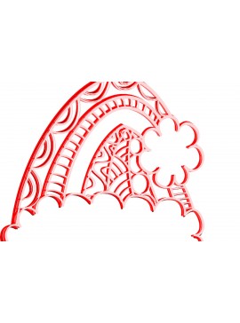 Σετ των 2 Intra απο ξύλο plywood 3mm-4mm πάχος - Έγχρωμο Mandala  Δίασταση 30x30 cm INTRAFABR-19909301