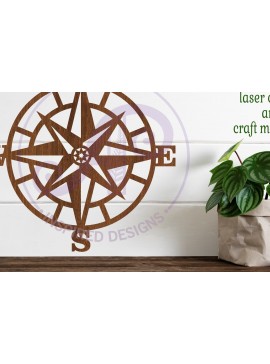 Intra απο ξύλο plywood 3mm-4mm πάχος - Επιγραφή τοίχου πυξίδας,  . Διάνυσμα Δίασταση 40x50 cm INTRAFABR-81088799