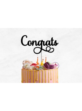 Σετ των 2 Intra απο ξύλο plywood 3mm-4mm πάχος - Συγχαρητήρια Cake Topper Δίασταση 20x20 cm INTRAFABR-75198790