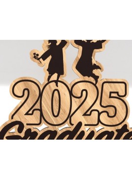 Σετ των 3 Intra απο ξύλο plywood 3mm-4mm πάχος - Συγχαρητήρια Graduate Tabletop 2025 Δίασταση 7x8 cm INTRAFABR-122019142