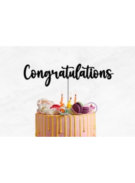 Σετ των 2 Intra απο ξύλο plywood 3mm-4mm πάχος - Συγχαρητήρια Cake Topper Δίασταση 20x20 cm INTRAFABR-75200264