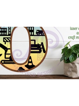Intra απο ξύλο plywood 3mm-4mm πάχος - Κατασκευή Large O Wall Letter 3 Layer Δίασταση 30x20 cm INTRAFABR-115467234