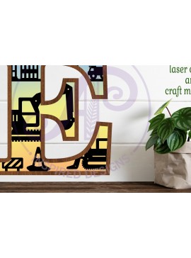 Σετ των 2 Intra απο ξύλο plywood 3mm-4mm πάχος - Κατασκευή Large Z Wall Letter 3 Layer Δίασταση 30x20 cm INTRAFABR-115467494