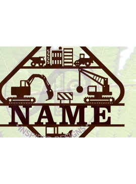 Σετ των 2 Intra απο ξύλο plywood 3mm-4mm πάχος - Πινακίδα ονόματος εργοταξίου  Δίασταση 30x20 cm INTRAFABR-65796136