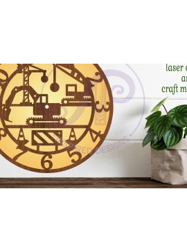 Intra απο ξύλο plywood 3mm-4mm πάχος - Πρότυπο ρολογιού τοίχου για οχήματα κατασκευών Δίασταση 30x20 cm INTRAFABR-88011910