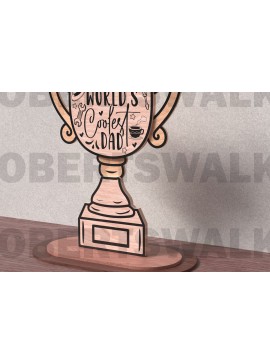 Σετ των 3 Intra απο ξύλο plywood 3mm-4mm πάχος - Coolest Dad Trophy Laser Cut  Δίασταση 20x20 cm INTRAFABR-122192356