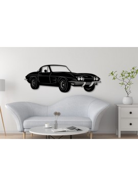 Σετ των 2 Intra απο ξύλο plywood 3mm-4mm πάχος - Μοντέλο αυτοκινήτου Corvette C2 Laser Cut, Car Dxf Δίασταση 20x20 cm INTRAFABR-111176434