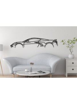 Intra απο ξύλο plywood 3mm-4mm πάχος - Corvette C8 Laser Cut Car Wall Art Δίασταση 40x50 cm INTRAFABR-111318385