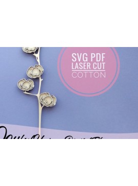 Σετ των 2 Intra απο ξύλο plywood 3mm-4mm πάχος - Βαμβακερό  κοπής με λέιζερ  Δίασταση 20x20 cm INTRAFABR-33816204