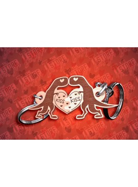 Σετ των 3 Intra απο ξύλο plywood 3mm-4mm πάχος - Μπρελόκ Καρδιά Ζευγαριού | Laser Cut  Δίασταση 4x4 cm INTRAFABR-81251018