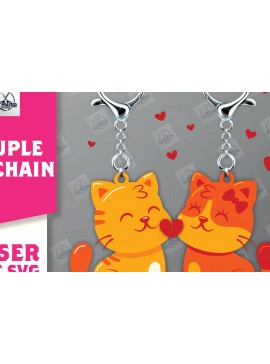 Σετ των 3 Intra απο ξύλο plywood 3mm-4mm πάχος - Μπρελόκ Ζευγάρι Laser Cut  Δίασταση 4x4 cm INTRAFABR-112811139