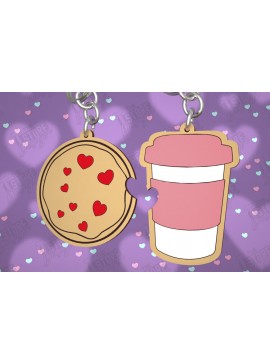 Σετ των 3 Intra απο ξύλο plywood 3mm-4mm πάχος - Μπρελόκ Ζευγαριού | Δώρο του Αγίου Βαλεντίνου Δίασταση 4x4 cm INTRAFABR-108899708