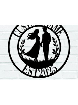 Intra απο ξύλο plywood 3mm-4mm πάχος - Ζευγάρι Valentine μεταλλικό σημάδι Δίασταση 3600x3600 cm INTRAFABR-113595262