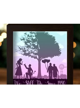 Σετ των 2 Intra απο ξύλο plywood 3mm-4mm πάχος - Couple We Stell Do Από το 1990 Δίασταση 20x20 cm INTRAFABR-27639884