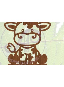 Intra απο ξύλο plywood 3mm-4mm πάχος - Πινακίδα ονόματος αγελάδας  Cut File Theme Farm Δίασταση 30x20 cm INTRAFABR-70506237