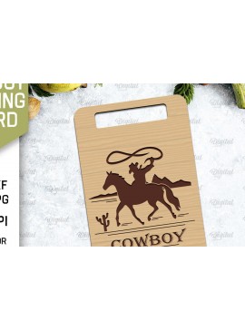 Σετ των 2 Intra απο ξύλο plywood 3mm-4mm πάχος - Cowboy Cutting Board Laser Cut Δίασταση 30x20 cm INTRAFABR-98537573