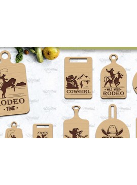 Σετ των 2 Intra απο ξύλο plywood 3mm-4mm πάχος - Πακέτα κοπής Cowboy Δέσμη κοπής με λέιζερ Δίασταση 30x20 cm INTRAFABR-98538286