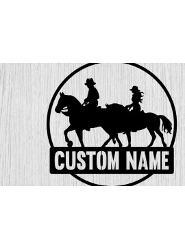 Intra απο ξύλο plywood 3mm-4mm πάχος - Σιλουέτες αρχείων λέιζερ Cowboy Metal Art Δίασταση 40x50 cm INTRAFABR-100746248