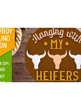 Intra απο ξύλο plywood 3mm-4mm πάχος - Στρογγυλή πινακίδα Cowboy Cut Laser Δίασταση 30x20 cm INTRAFABR-97729669