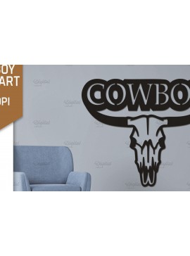 Intra απο ξύλο plywood 3mm-4mm πάχος - Cowboy Wall Art Laser Cut. Χαρτί καουμπόη Δίασταση 40x50 cm INTRAFABR-87116426