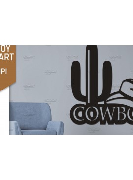 Intra απο ξύλο plywood 3mm-4mm πάχος - Cowboy Wall Art Laser Cut. Χαρτί καουμπόη Δίασταση 40x50 cm INTRAFABR-87116479