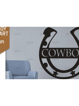 Intra απο ξύλο plywood 3mm-4mm πάχος - Cowboy Wall Art Laser Cut. Χαρτί καουμπόη Δίασταση 40x50 cm INTRAFABR-87116500