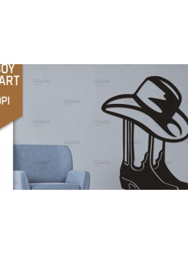 Intra απο ξύλο plywood 3mm-4mm πάχος - Cowboy Wall Art Laser Cut. Χαρτί καουμπόη Δίασταση 40x50 cm INTRAFABR-87116077