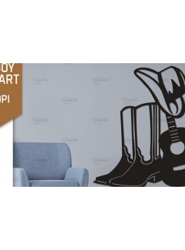 Intra απο ξύλο plywood 3mm-4mm πάχος - Cowboy Wall Art Laser Cut. Χαρτί καουμπόη Δίασταση 40x50 cm INTRAFABR-87116265