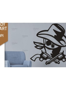 Intra απο ξύλο plywood 3mm-4mm πάχος - Cowboy Wall Art Laser Cut. Χαρτί καουμπόη Δίασταση 40x50 cm INTRAFABR-87115793