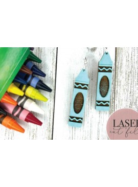 Σετ των 3 Intra απο ξύλο plywood 3mm-4mm πάχος - Σκουλαρίκια με κραγιόν  Δίασταση 3x3 cm INTRAFABR-73357568