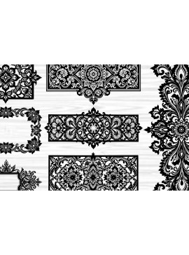 Σετ των 2 Intra απο ξύλο plywood 3mm-4mm πάχος - Creative Laser Cut File Set – Όμορφο Δίασταση 30x30 cm INTRAFABR-123579977